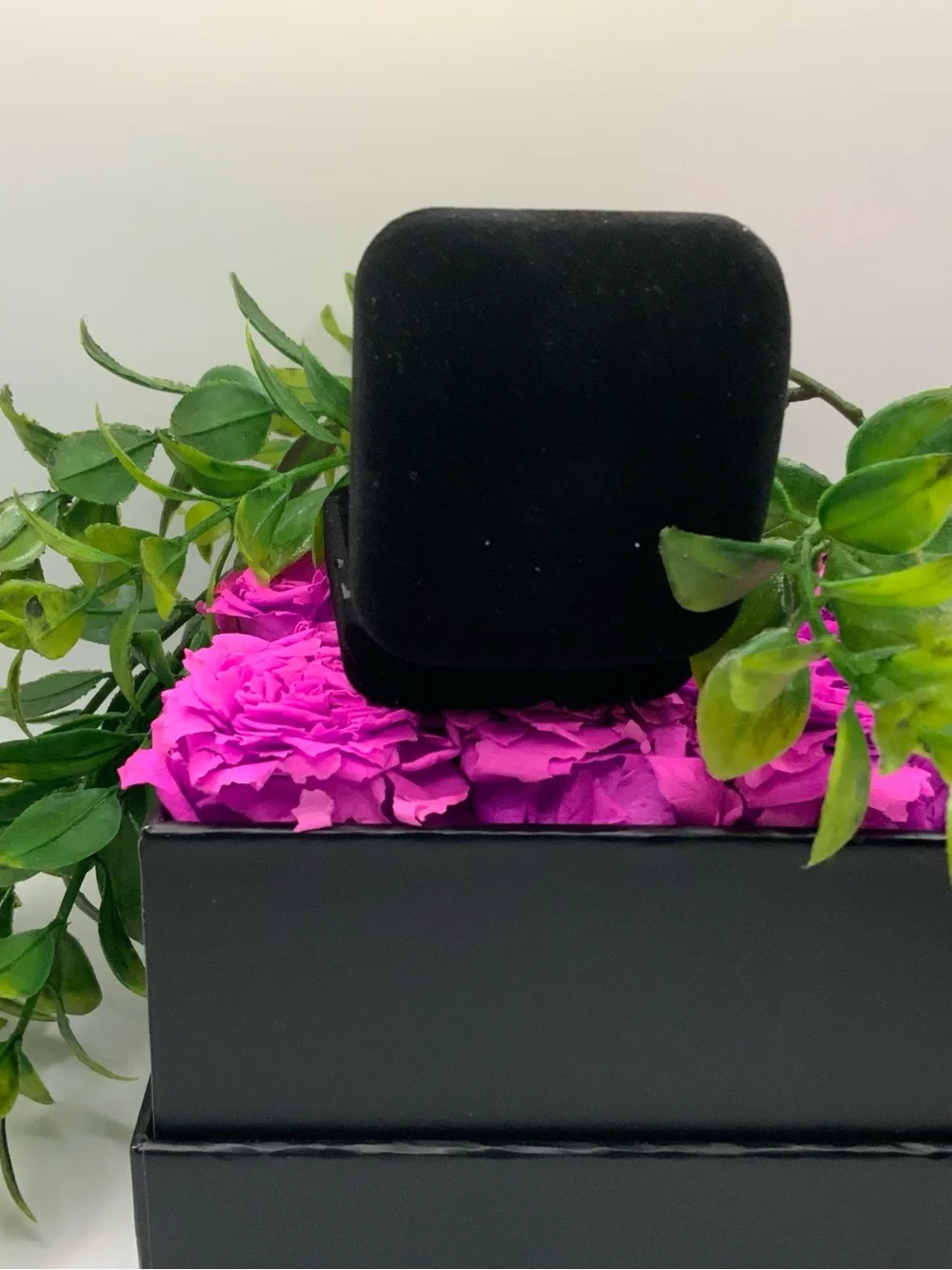 Classic Black Velvet Ring Case - Sleek Jewelry Presentation